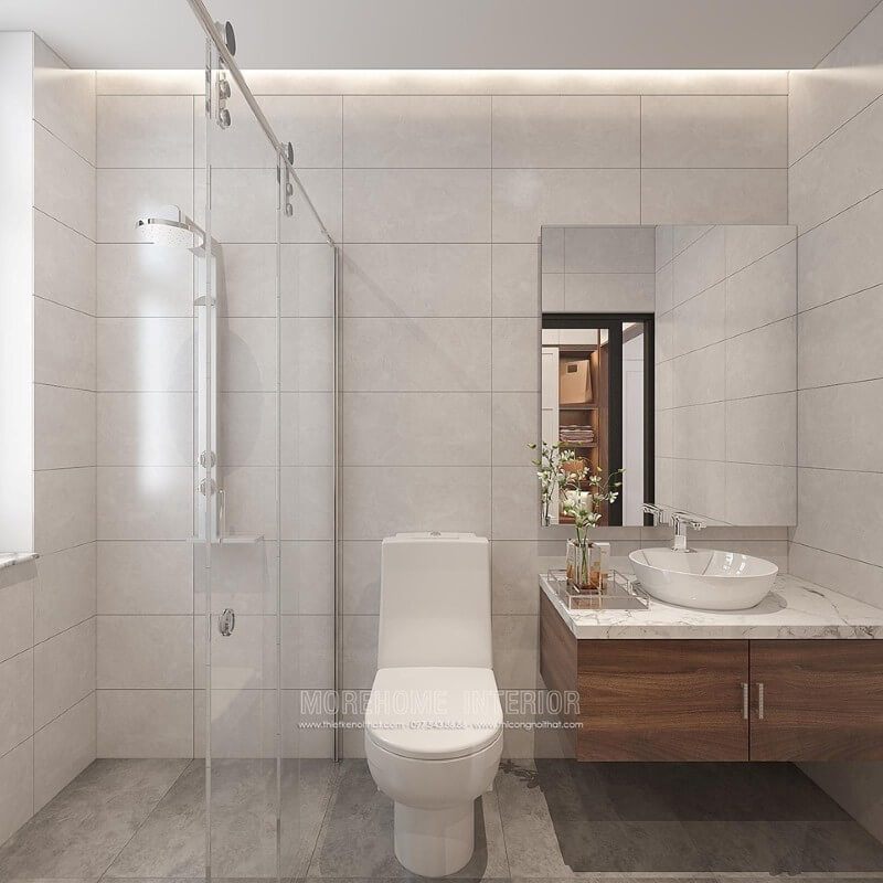 Trước kia phòng tắm thường tách rời phòng vệ sinh nhưng ý tưởng thiết kế phòng tắm chật vừa đảm bảo công năng mà vẫn mang lại vẻ đẹp sang trọng trong đây sẽ là gợi ý khá thú vị.