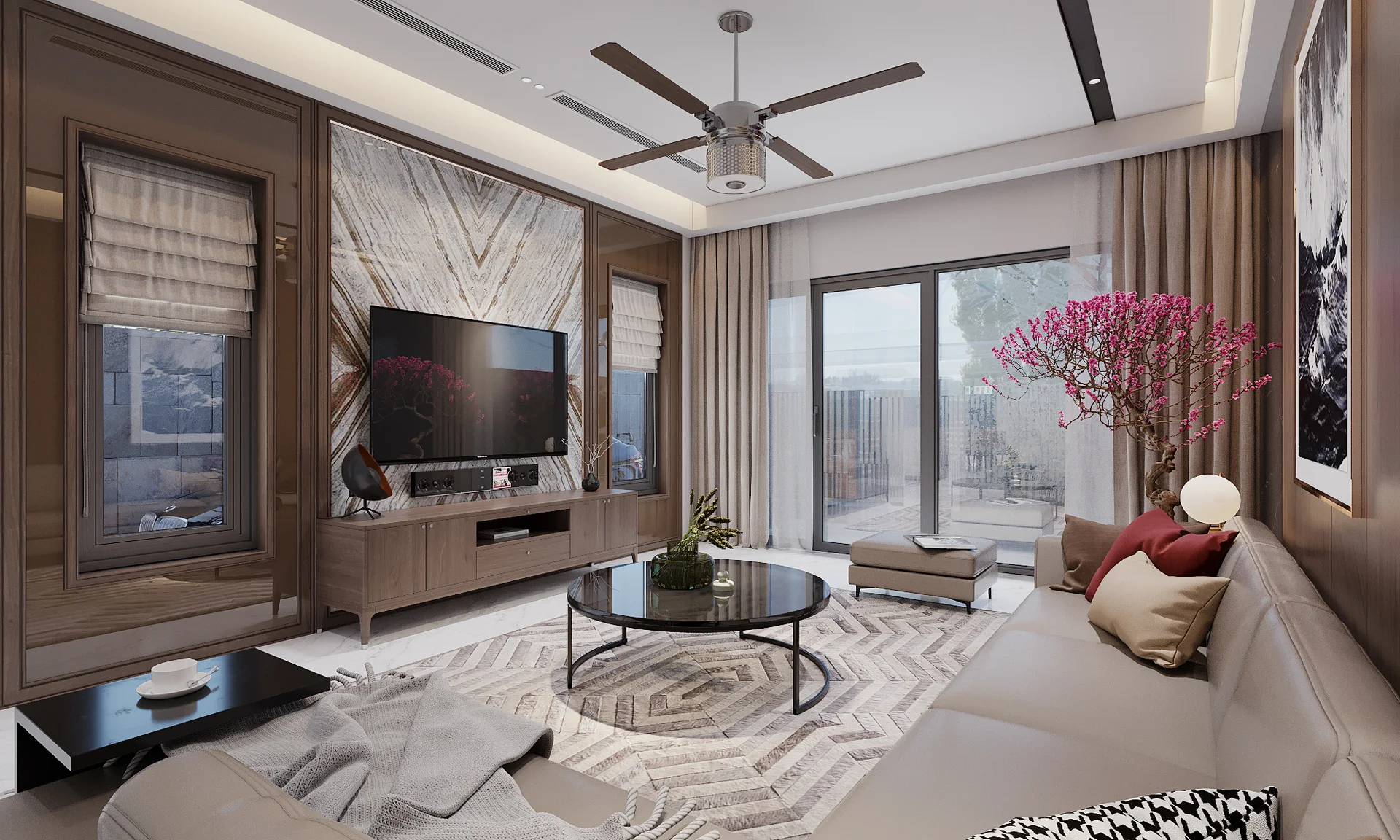 Chăm sóc bề mặt gỗ óc chó cho sofa phòng khách: giữ vân, giữ màu